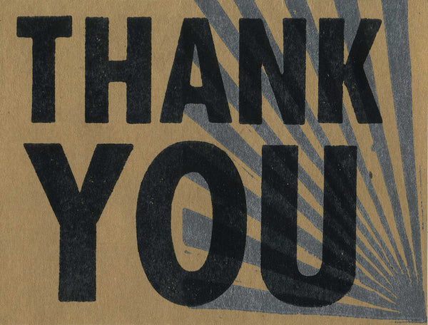 Thank You >> Hand-printed Letterpress Card